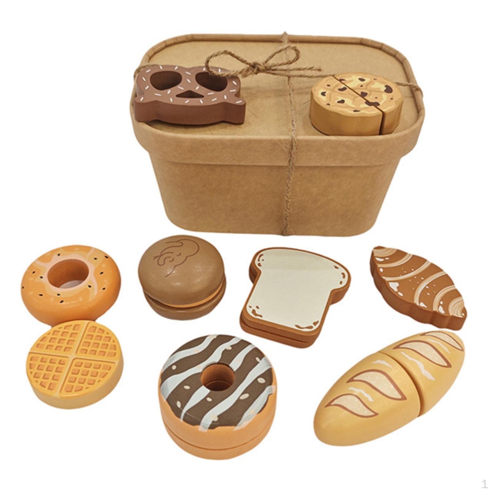 Tabletop Culinary Play Set Pretend Wooden Kitchen Playset Compact Cooking with Utensils for
