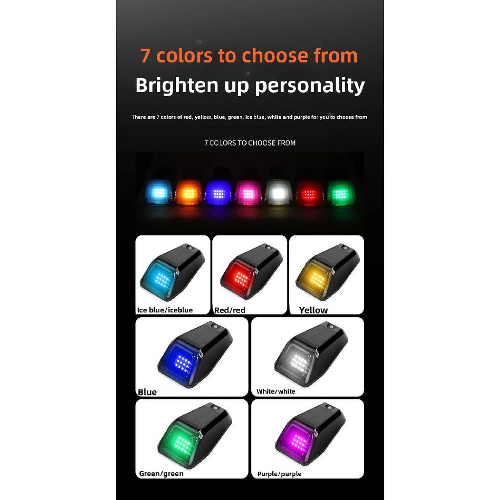 LED Solar Powered Cab Lights Punch-Free Wireless Truck Roof Lights Truck Pickup Warning Light for Pickup Trucks SUV Motorcycles