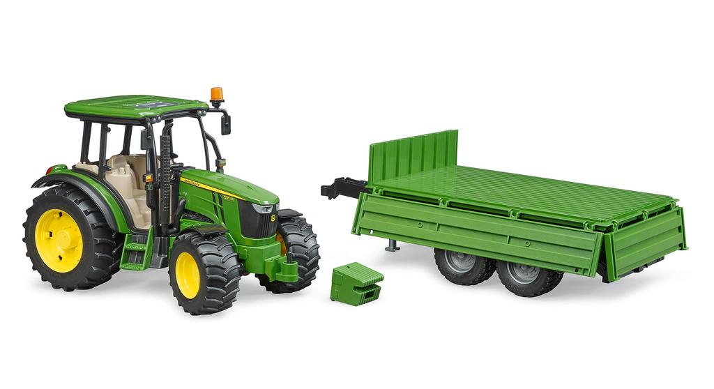 Bruder JD5115M Tractor & Green Trailer BR02108