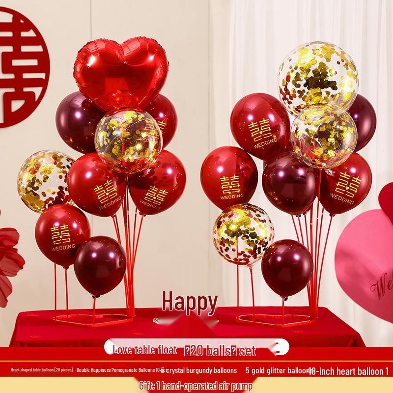 Complete Wedding Balloon Decoration Set for Aisle, Table, and Room