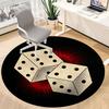 1pc Dice Game Office Round Area Rug, Indoor Mat Suitable ForOffice, Under Office Chairs Bedroom Living Room Home Decor, Room Decot211