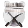 Kalimba Thumb Piano Transparent Acrylic Kit 17 Key Beginner Music Instrument with Bag