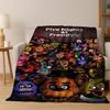 Manta de Franela de Dibujos Animados para Juego 3D F-FNAF Suave Cálida para Cama, Dormitorio, Habitación, Sala de Estar, Viajes, Camping, Picnic, Regalo