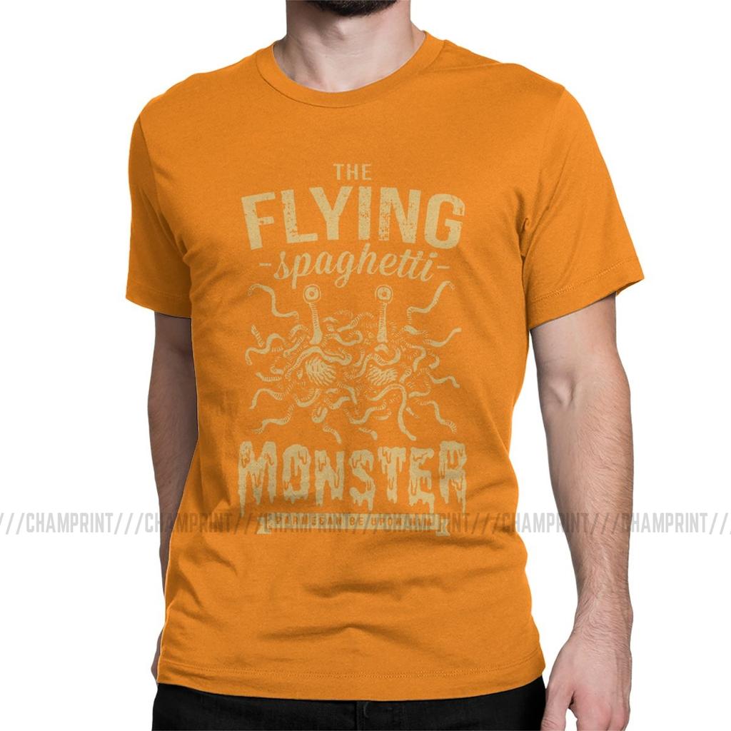 The Flying Spaghetti Monster T Shirt Men Funny T Shirt Round Neck Flying Spaghetti Monsterism Pastafarianism