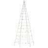 VidaXL LED Christmas Tree On Flagpole 200 LED Colorful 180 Cm, Christmas Decoration, LED Light, Christmas Light 358110