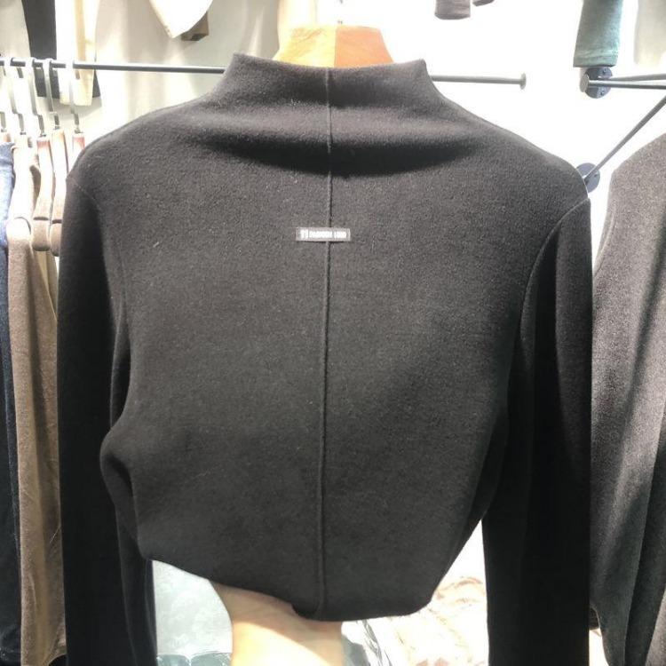 Dames Fluweel Hoge Kraag Dubbelzijdig Trui Top Bodem Shirt