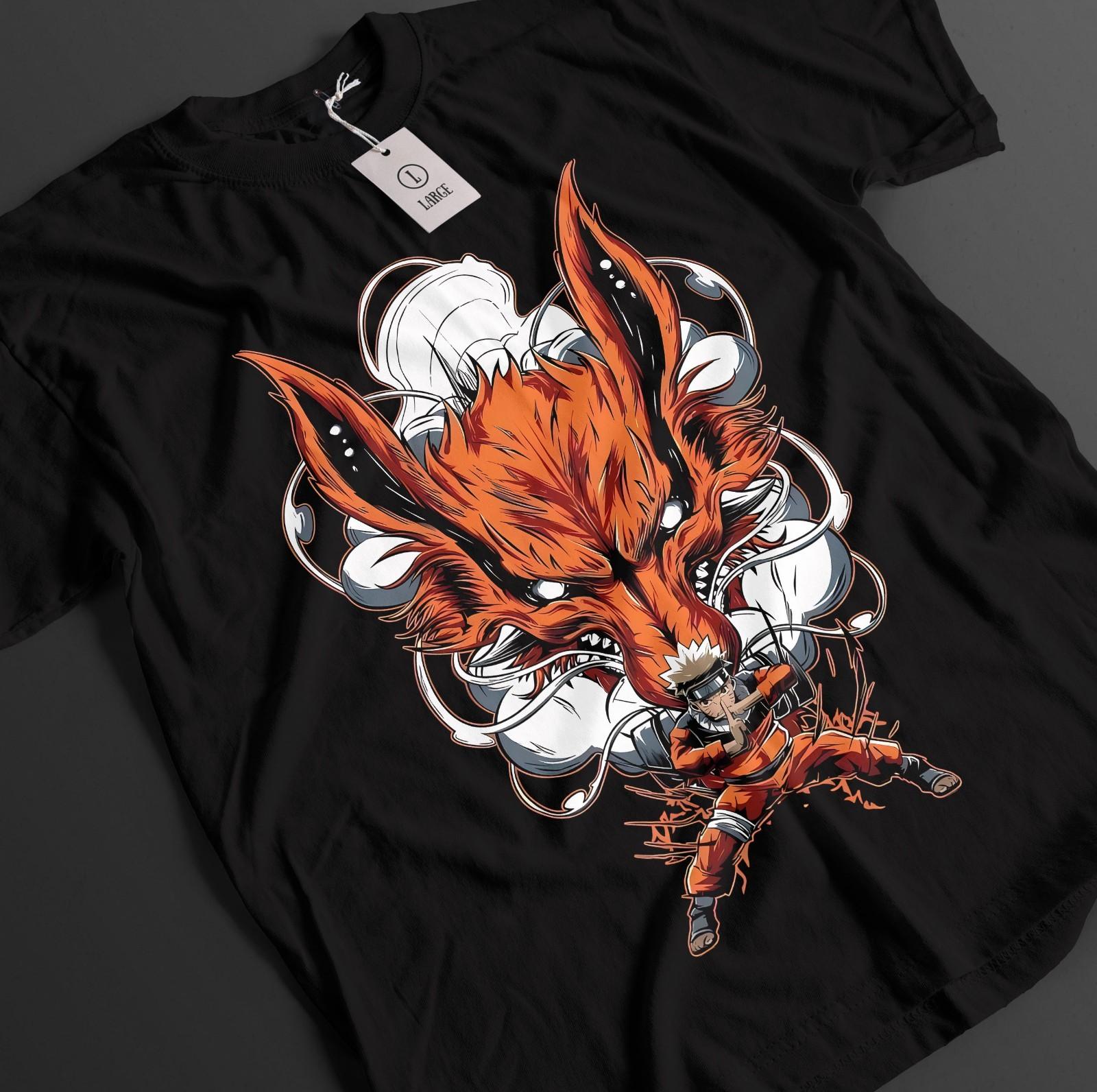 

Naruto Shirt Kurama T-Shirt Mens Womens Tees Top Uzumaki Tshirt Anime Minato Top Boruto Unisex Tee XL