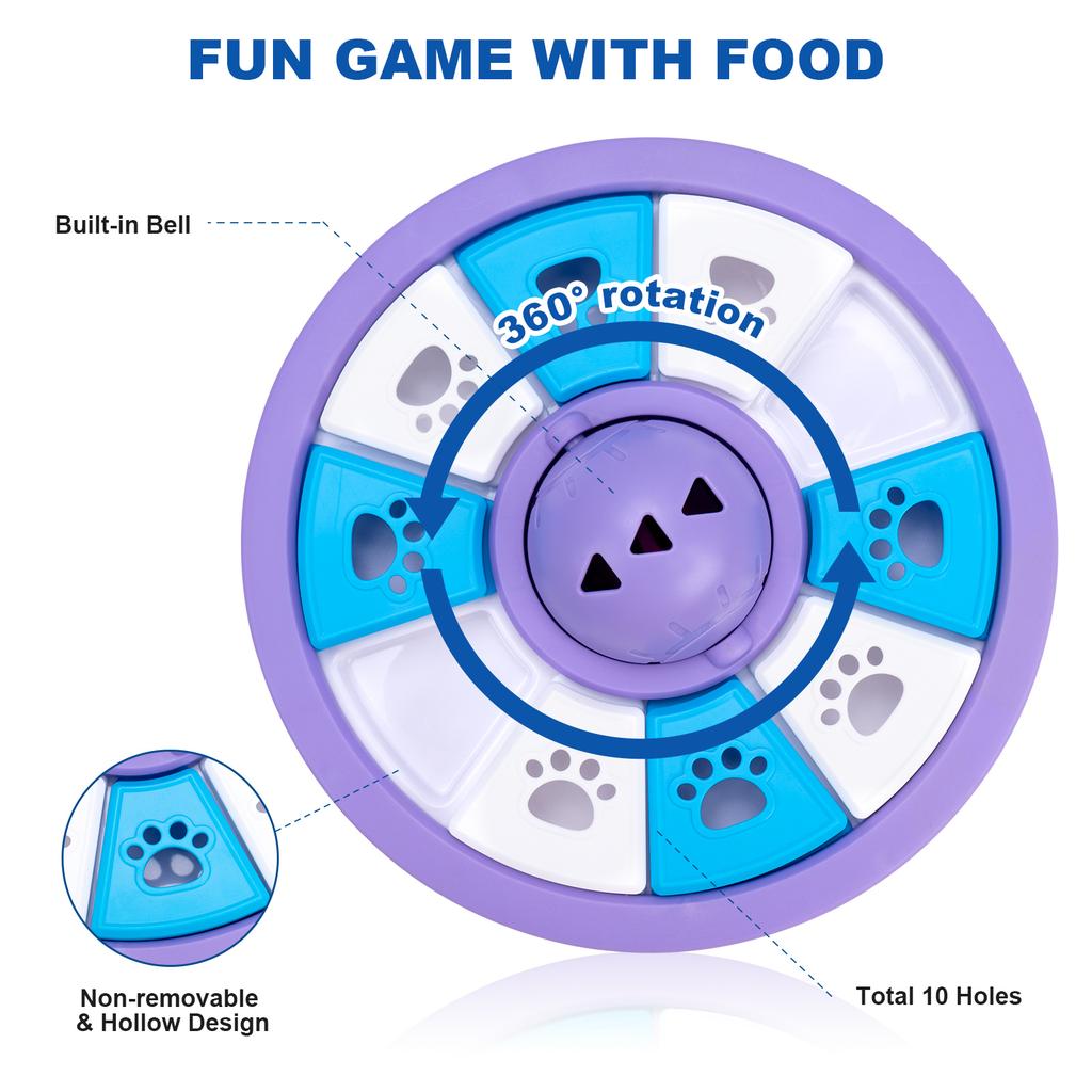 Dogs Toys Slow Feeder Food Dispenser NonSlip Bowl Interactive Increase Puppy IQ Slowly Eating Pet Puzzle Cat Training