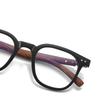 Trendy Anti Blue Light Wooden Grain Leg TR90 Glasses, Men Women Big Square Blue Ray Blocking for Computer Glass Frames F83026