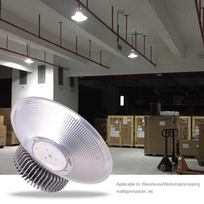 100W/150W/200W/250W/300W Factory Lighting High Brightness Sports Hall Lamp New Industrial Mining Light LED Finned Explosion-proof Pendant Lights