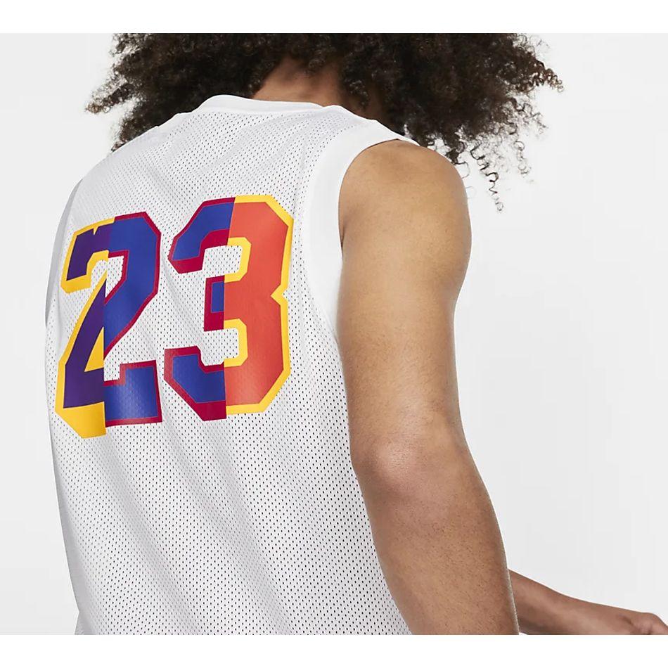 Jordan Rainbow Big Logo Basketball Jersey Sleeveless Vest Men Tops White AV0047-100