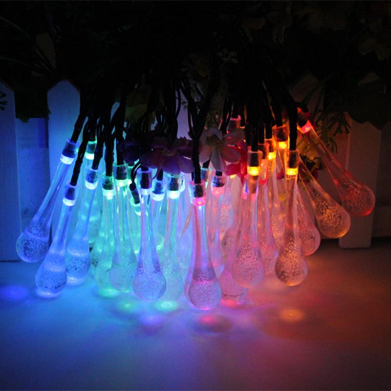 Outdoor Solar-Powered Waterproof LED Bubble String Lights for Christmas Decoration
