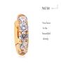 18K Gold Plated Stone Inlaid Luxury Earrings for Women - European & American Fashion Ear Cuffs
