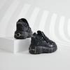 2024 Fall/Winter Women's Thick-Soled Punk Leather Shoes - Dark Low-Top Motorcycle Boots