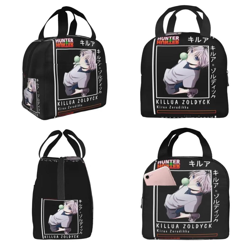 Killua Zoldyck Anime Hunter X Hunter Insulated Lunch Bag for Kids Cooler Thermal Food Box Tote Leakproof Lunch Boxes Container