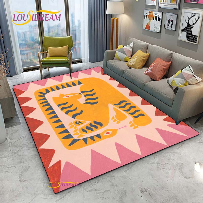 Ancient Egyptian Abstract Carpet for Living Room Bedroom Rug Kitchen Door Kids Unslip Floor Mats Photography Props Alfombra Rug