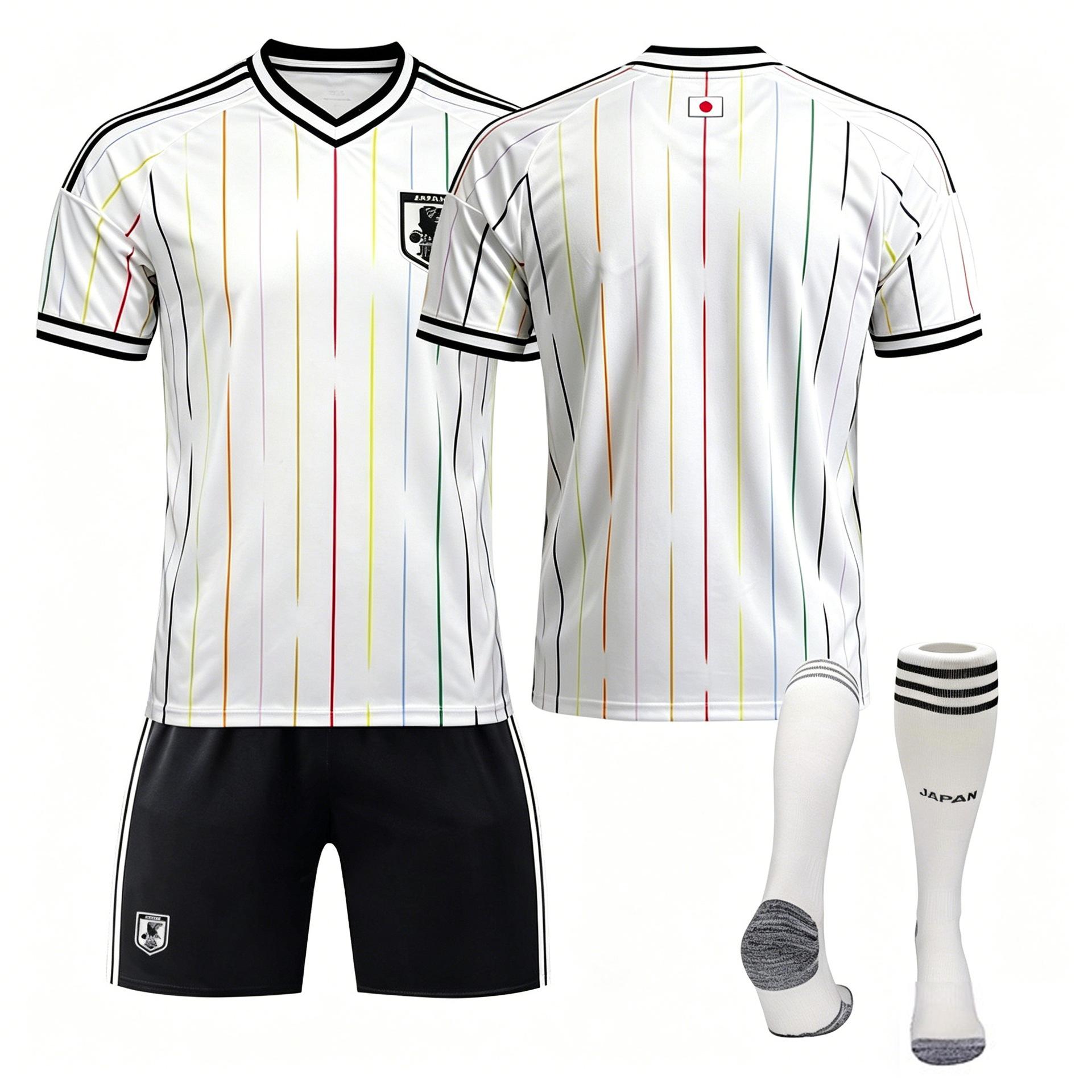 27 Japan Auswärts Nr. 7 Kaoru Mikasa Trikot 8 Takumi Minamino 20 Takei Kubo Fußballuniform Set 28