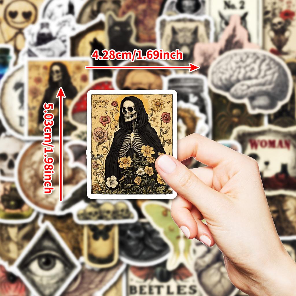 50 American Pharmacist Graffiti Waterproof Decorative Stickers Retro Style Personalized Stickers