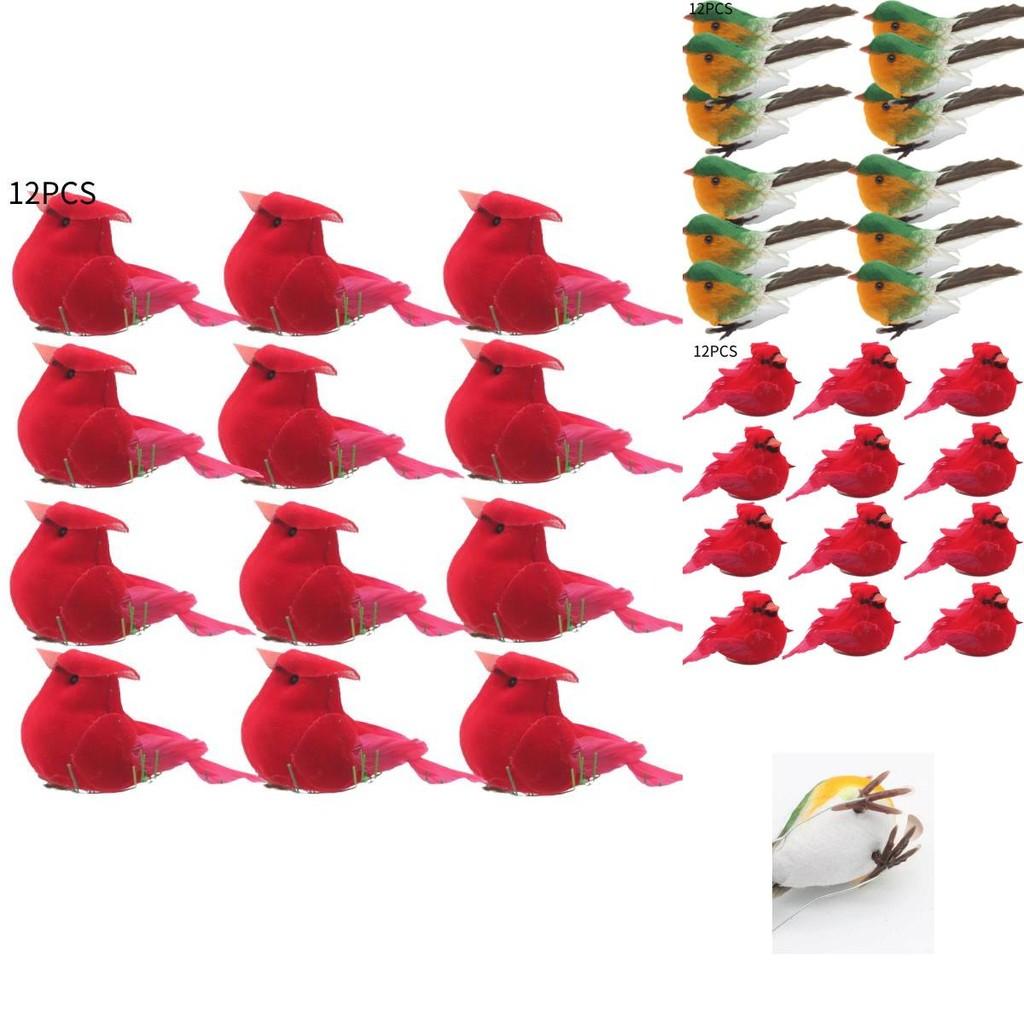 Entzückender künstlicher Feder Rotkehlchen Vogel Weihnachtsbaumschmuck Bastelstück