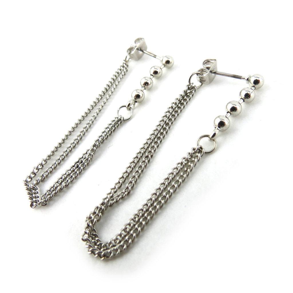 Les Trésors De Lily [N0992] - Silver 'Billes' Earrings