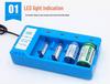 Smart 4-Slot Charger for 1/2/5/7 1.2V Rechargeable Batteries - Double Capacity, Intelligent Indicator