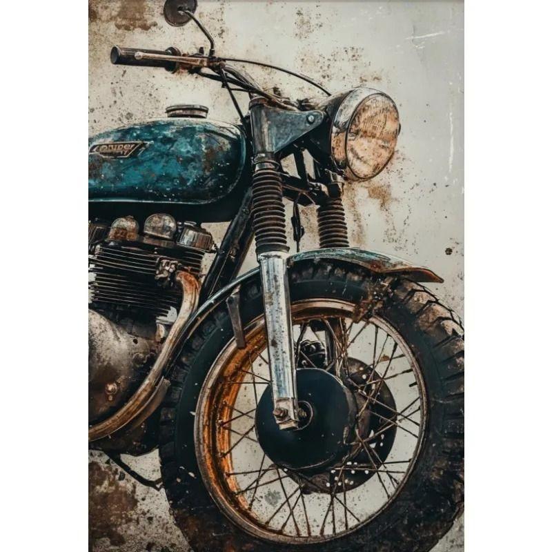 Minimalist Retro Motorcycle Metal Tin Sign Garage Home Biker Gift