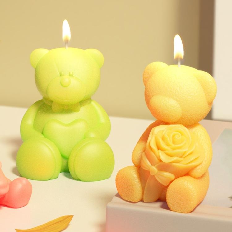 Rabbits Bear Animal Silicone Molds for Epoxy Resin Making Candle Soap Gypsum Decoration Chocolate Fondant Silicone Molds