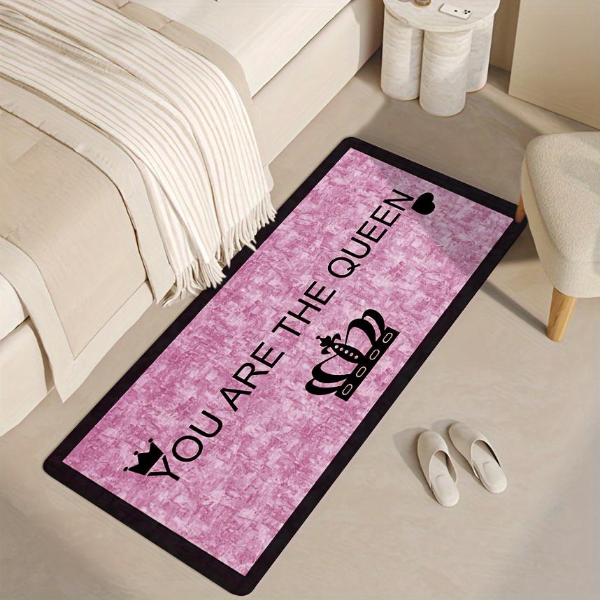 Tappeto Decorativo Moderno Lusso Antiscivolo Lavabile con Corona Rosa per Soggiorno Camera da Letto Decorazione Casa