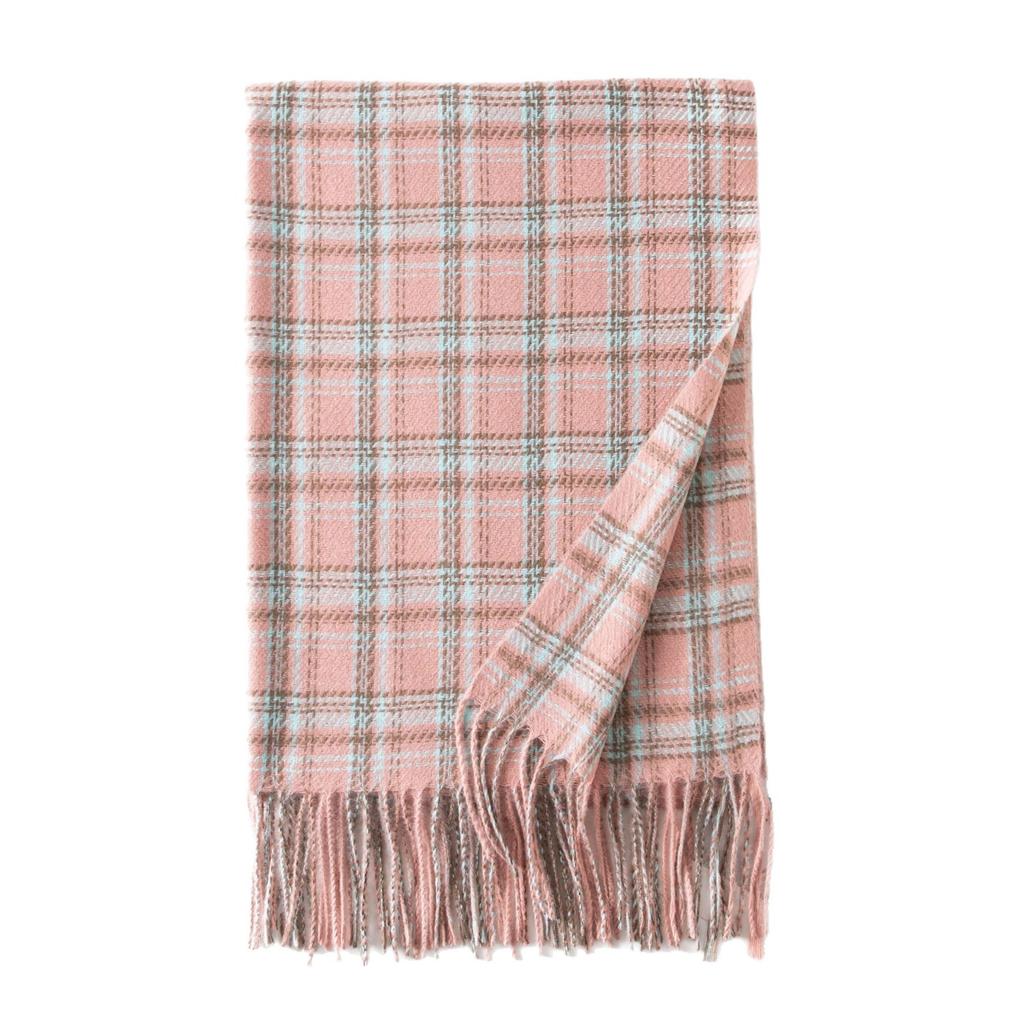 Autumn and Winter Simple Korean Versatile Scarf Female Student Business Sweet Scarf Warm Tassel Couple Thickened Shawl