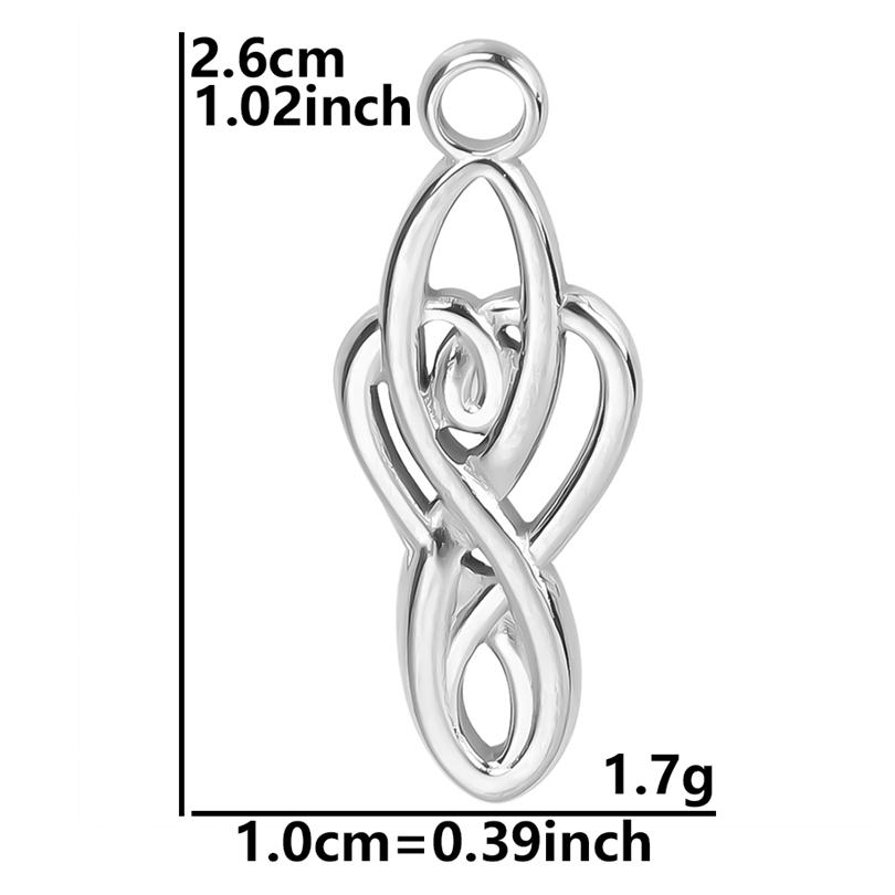 Silver Color Satan Charm Pentagram Star Moon Accessories Witch Celtic Knot No Fade DIY Stainless Steel Charms For Jewelry Making