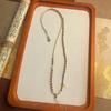 Hand-Woven Olive Pit & Dzi Bead Necklace with Adjustable Ethnic-Style Pendant Lanyard
