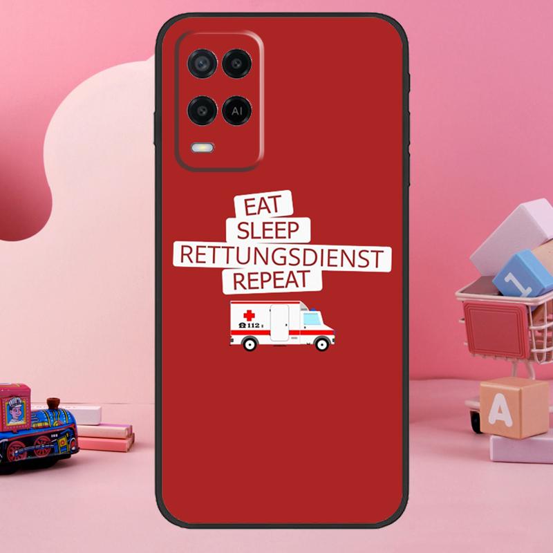 Ambulance EMS EMT Paramedic Case For Oppo A78 A38 A18 A98 A58 A60 A80 A40 A96 A76 A16 A94 A74 A54 A15 A17 A57 A77 A5 Pro