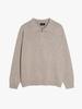 ESN Collared Half Zip Knit Beige