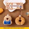 Cartoon Capybara Bread Plush Keychain Cute Plush Capybara Pendant Creative  Backpack Decoration Accessories Gifts