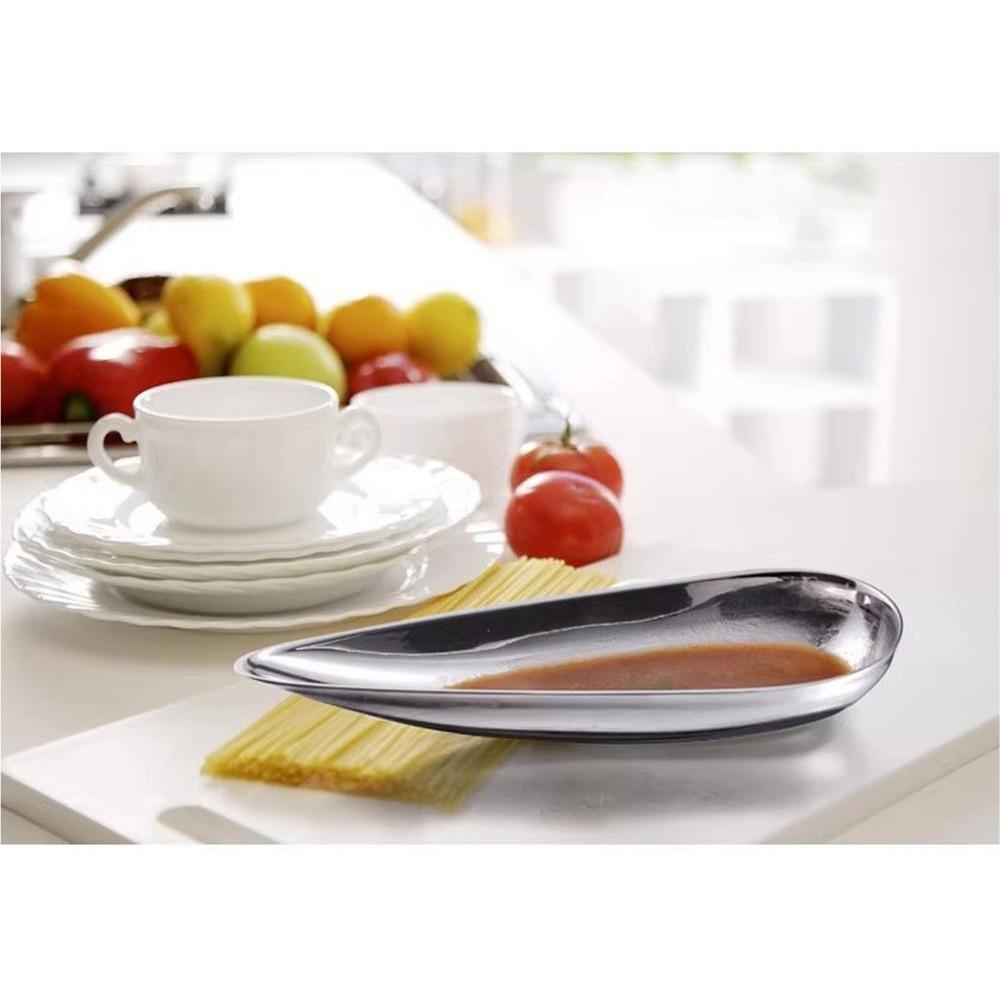 Rustless Steel Sauce Dish Raised Surround Dipping Tray Practical Serving Plate  BBQ Dipping Sauce XS