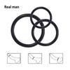 Adult Sex Product Silicone Cock Ring Anti-Shooting Lasting Three One Ring Sex Toys Lock Essence Delay Penis Ring for Men