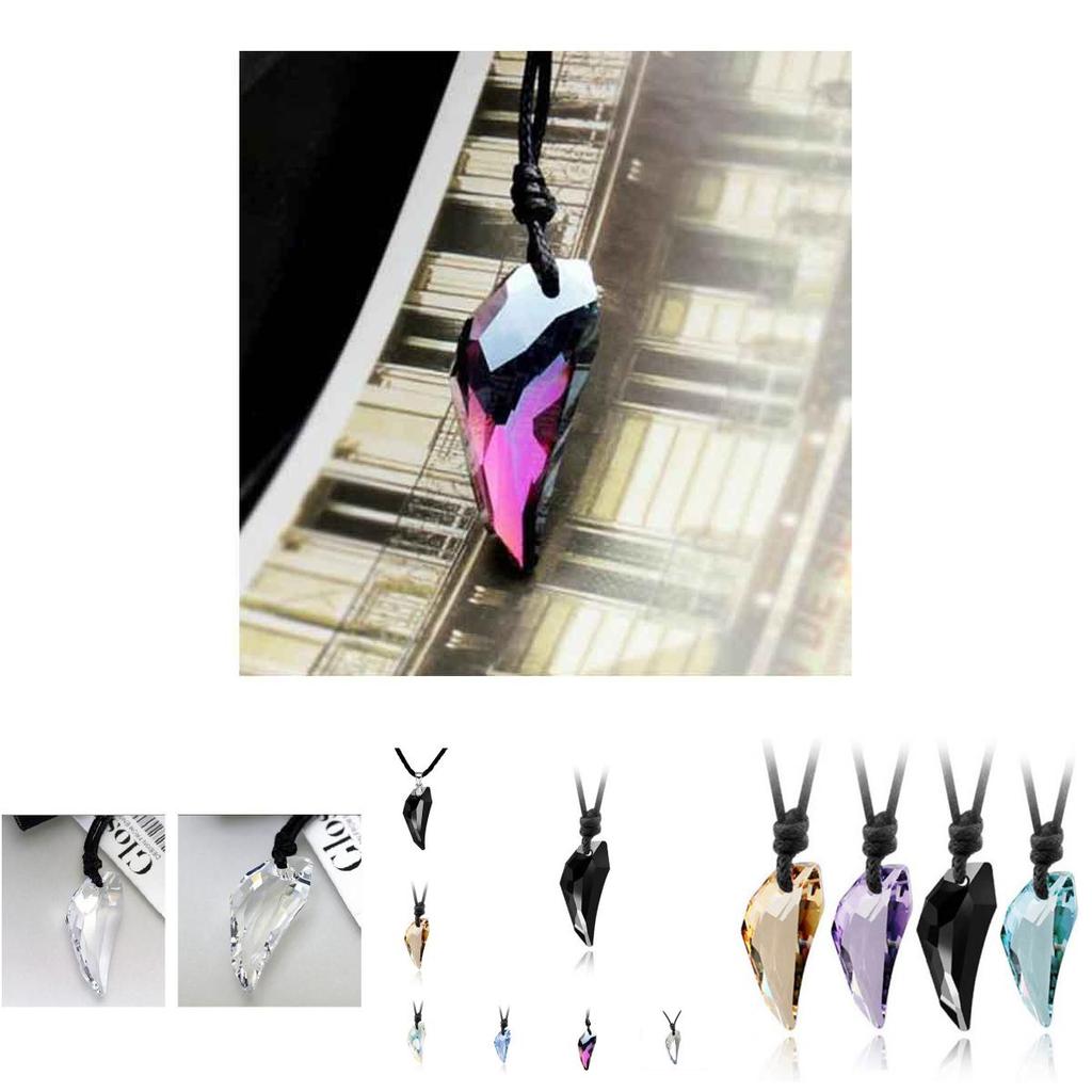 Stylish Korean Short Necklace For Men And Women Artificial Crystal Pendant