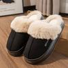 Cotton Slippers with Thick Soles for Women's Winter Home Use, Spring and Autumn Indoor Anti Slip Warm Home Shoes