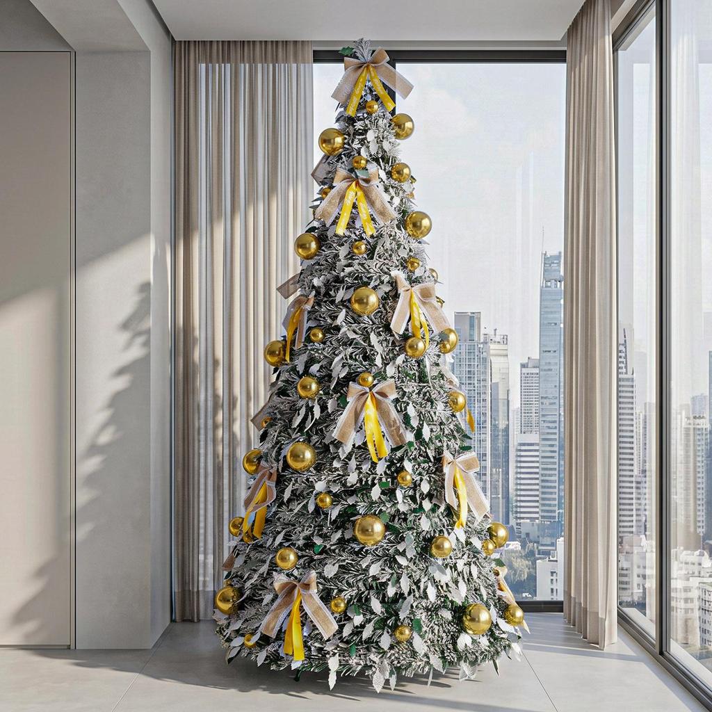 Retractable Encrypted PVC Christmas Tree Set for Home & Mall Decoration