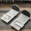 Floor Mount Door Stop Stainless Steel Door Stop 2 Pieces Safety Wedges With Rubber Pads For Apartment Travel Fast Food
