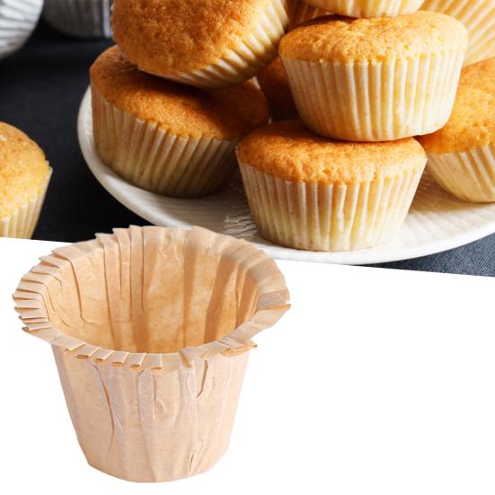 

30 шт. жиронепроницаемая чашка для кексов с отбортовкой края бумаги для праздничной вечеринки, вкладыш для кексов, кухонные инструменты