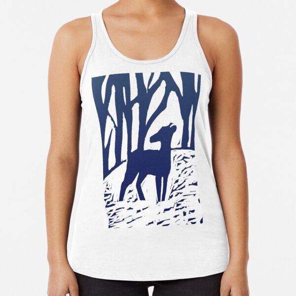 Deer In The Woods Printed White Women'S Sport Tank Top uygun fiyatlı ...