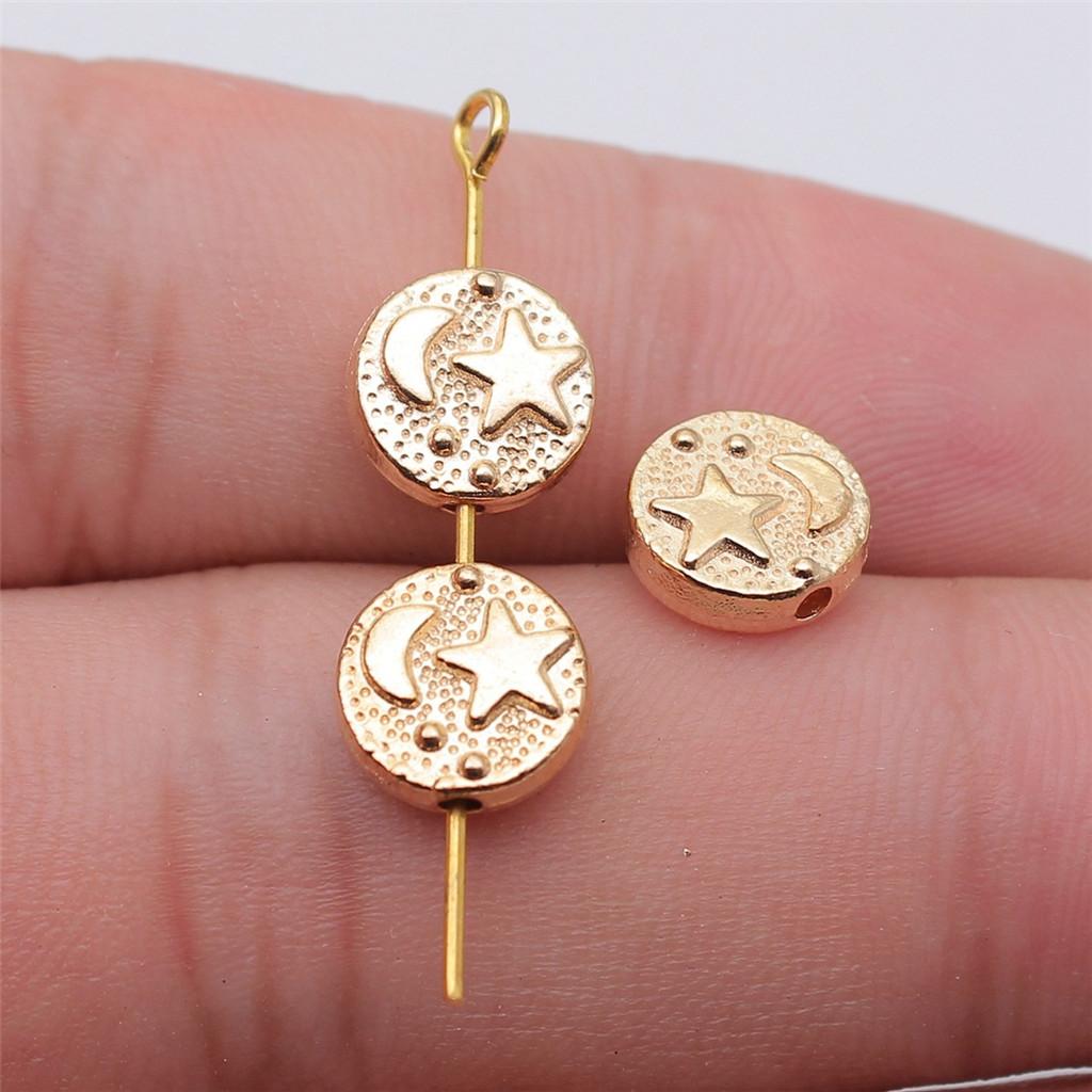 Geometric Small-Hole Spacer Beads Mini Antique Bronze Zinc Alloy Jewelry Making Fix Bead Position Style Bead Spacers