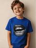 Cool Black Lips Diamond Print Kid Cotton T Shirt Boys Girls Parent Child Short Sleeve Casual Breathable Family Daily Fashion Tee