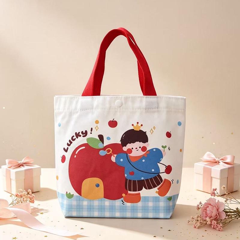 Cartoon Canvas Gift Bag for Birthdays, Festivals, Souvenirs, and Outings – Eco-friendly & Durable