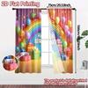 2pcs   2D FLAT PRINTING Curtains (Without Rod) Birthday Bliss(4) Light Filtering Popular Curtains Versatile Fabric Curtains Art