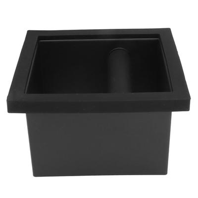 Coffee Ground Knock Box Square Bottomless Black Rubber PTFE Steel Residue Box for Cafe