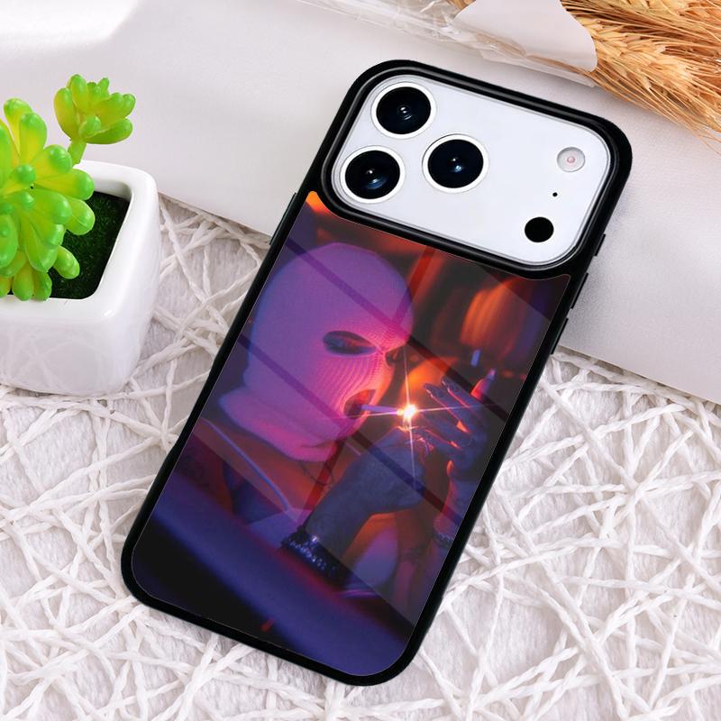Masked Goon Thug Life Teared Girl Shockproof Phone Case for iPhone 17 Air 16e 15 11 12 14 13 Pro Max Cover Coque