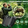 10x25 Binocular Telescope High Power Clear Lens Low Light Night Vision Gear Compact Portable Optical Device for Outdoor Hiking