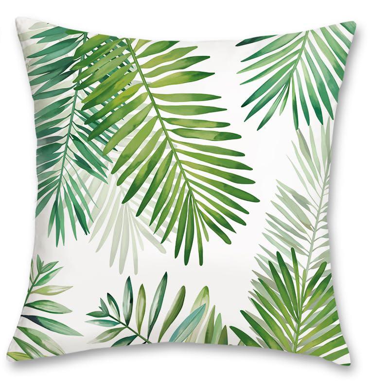 Home Decor Exotic Tropical Leaf Pattern Throw Pillow Covers Pattern Cushion Cover Suitable For Sofa Bedroom Car Pillow Cover